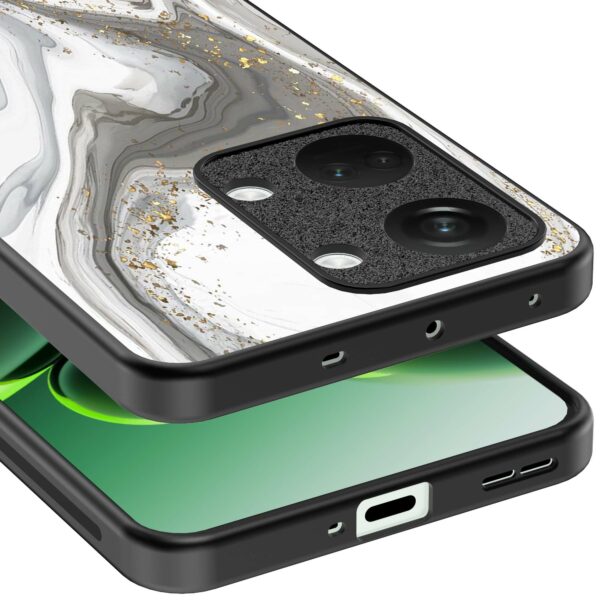 zilver marmer opdruk_OnePlus Nord 3 Telefoonhoesje (3)