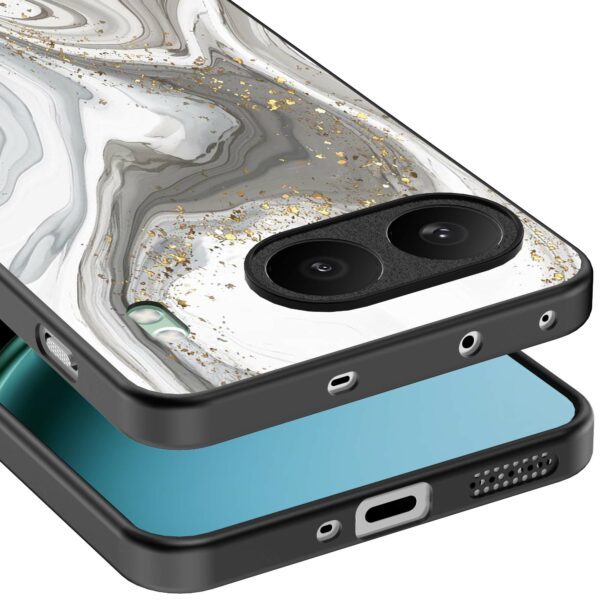 zilver marmer opdruk_OnePlus Nord 4 Telefoonhoesje (3)