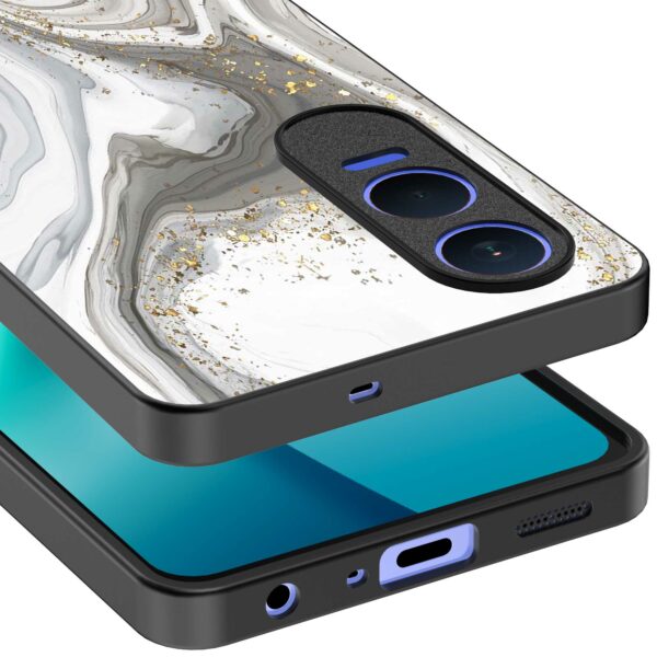 zilver marmer opdruk_OnePlus Nord CE 4 Lite Telefoonhoesje (3)