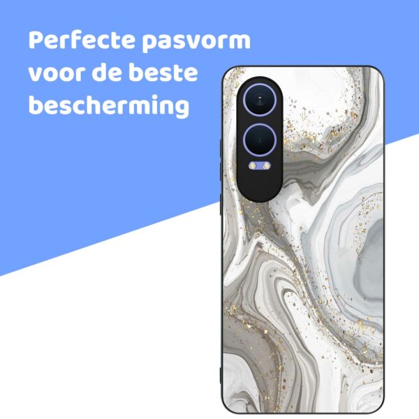 zilver marmer opdruk_OnePlus Nord CE 4 Lite Telefoonhoesje (4)