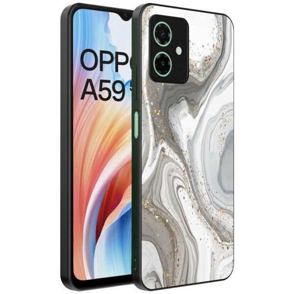 zilver marmer opdruk_Oppo A59 telefoonhoesje (1)
