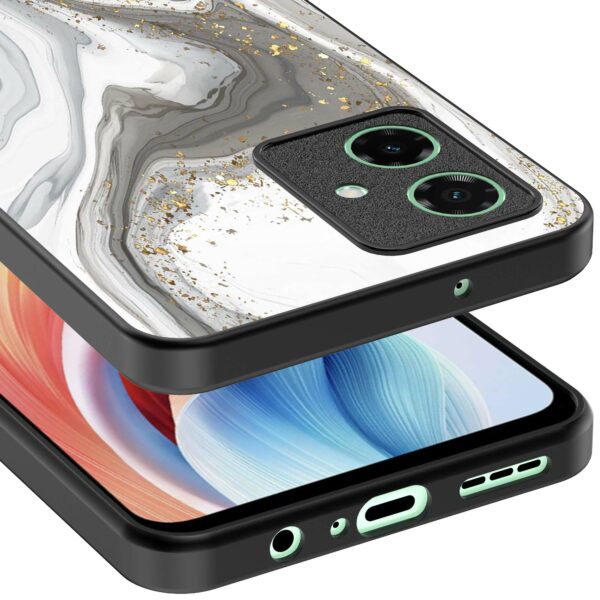 zilver marmer opdruk_Oppo A59 telefoonhoesje (3)