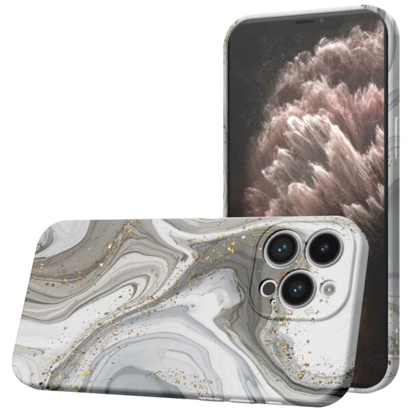 zilver marmer opdruk_iPhone 11 Pro Max telefoonhoesje met volledige rondom bedrukking (1)