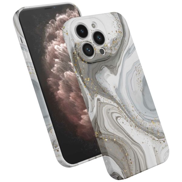 zilver marmer opdruk_iPhone 11 Pro Max telefoonhoesje met volledige rondom bedrukking (2)