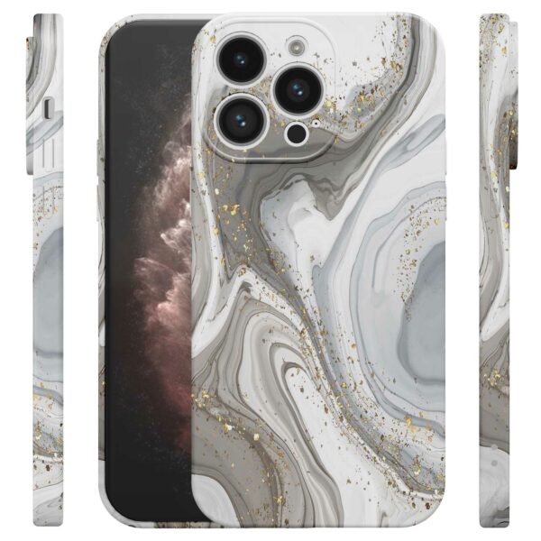 zilver marmer opdruk_iPhone 11 Pro Max telefoonhoesje met volledige rondom bedrukking (4)
