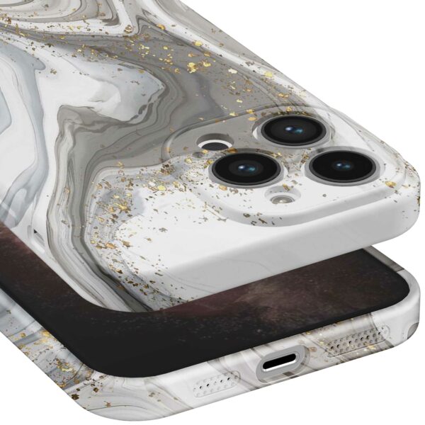 zilver marmer opdruk_iPhone 11 Pro Max telefoonhoesje met volledige rondom bedrukking (5)