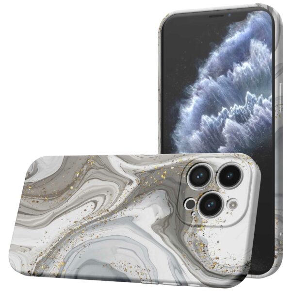 zilver marmer opdruk_iPhone 11 Pro telefoonhoesje met volledige rondom bedrukking (1)