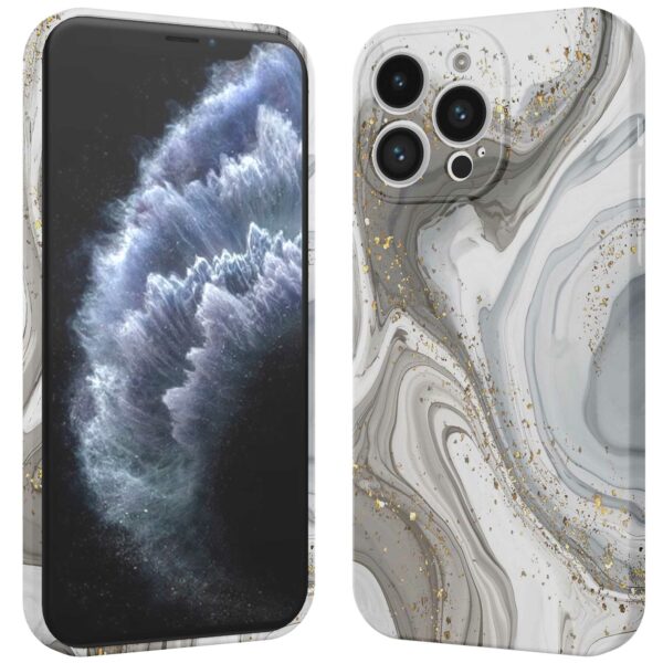 zilver marmer opdruk_iPhone 11 Pro telefoonhoesje met volledige rondom bedrukking (3)