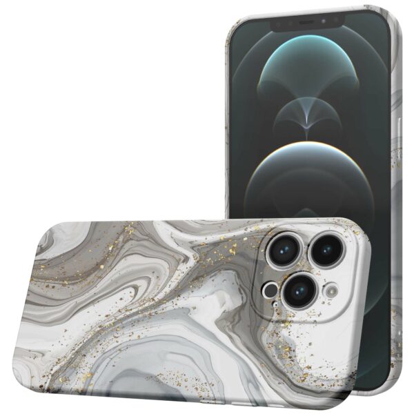 zilver marmer opdruk_iPhone 12 Pro Max telefoonhoesje met volledige rondom bedrukking (1)
