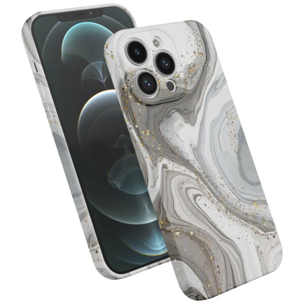 zilver marmer opdruk_iPhone 12 Pro Max telefoonhoesje met volledige rondom bedrukking (2)