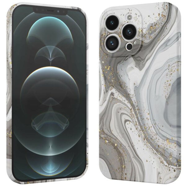 zilver marmer opdruk_iPhone 12 Pro Max telefoonhoesje met volledige rondom bedrukking (3)