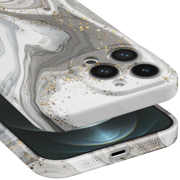 zilver marmer opdruk_iPhone 12 Pro Max telefoonhoesje met volledige rondom bedrukking (5)