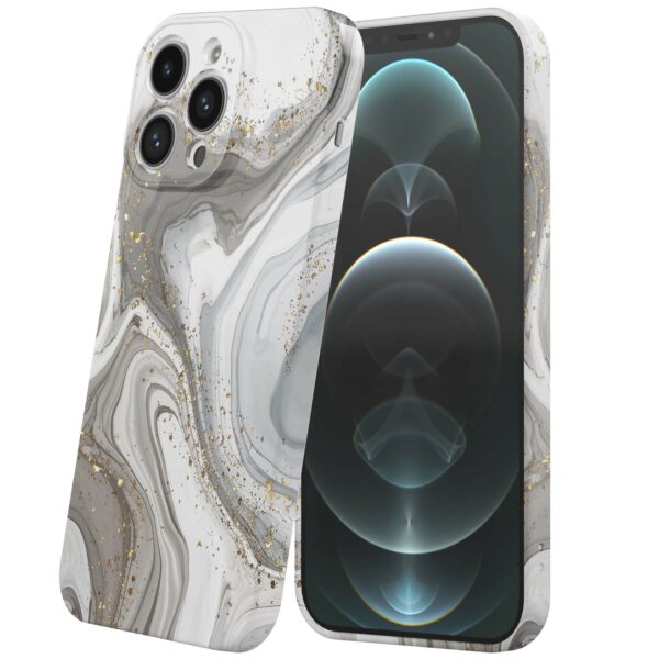 zilver marmer opdruk_iPhone 12 Pro Max telefoonhoesje met volledige rondom bedrukking (6)