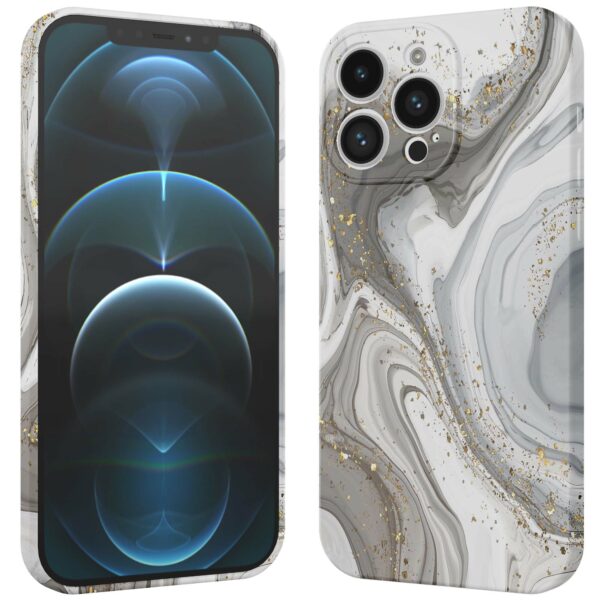 zilver marmer opdruk_iPhone 12 Pro telefoonhoesje met volledige rondom bedrukking (3)