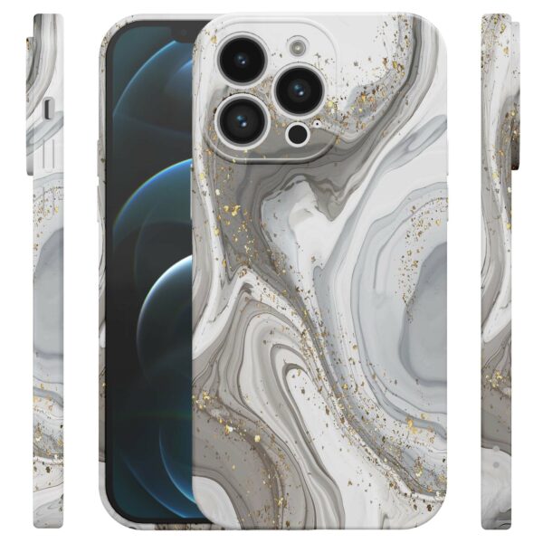 zilver marmer opdruk_iPhone 12 Pro telefoonhoesje met volledige rondom bedrukking (4)