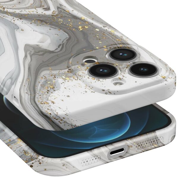 zilver marmer opdruk_iPhone 12 Pro telefoonhoesje met volledige rondom bedrukking (5)
