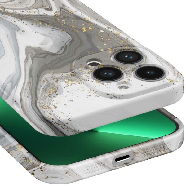 zilver marmer opdruk_iPhone 13 Pro Max telefoonhoesje met volledige rondom bedrukking (5)