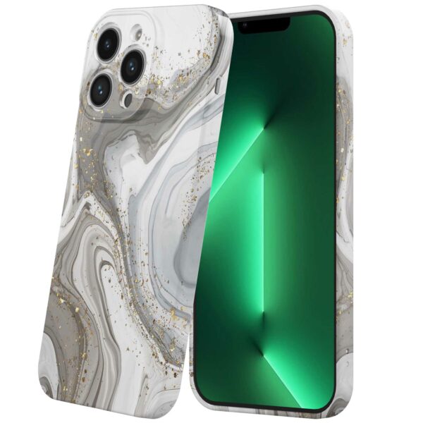 zilver marmer opdruk_iPhone 13 Pro Max telefoonhoesje met volledige rondom bedrukking (6)