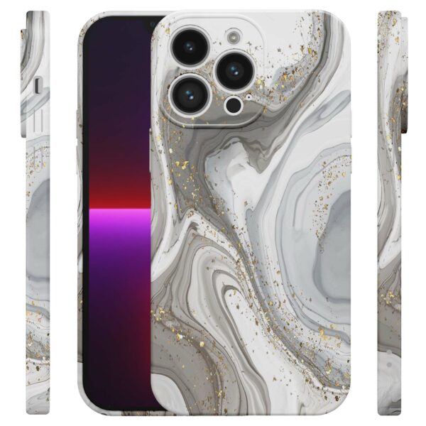 zilver marmer opdruk_iPhone 13 Pro telefoonhoesje met volledige rondom bedrukking (4)