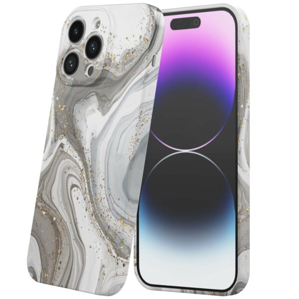 zilver marmer opdruk_iPhone 14 Pro Max telefoonhoesje met volledige rondom bedrukking (6)