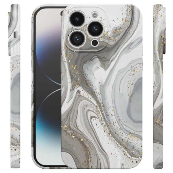 zilver marmer opdruk_iPhone 14 Pro telefoonhoesje met volledige rondom bedrukking (4)