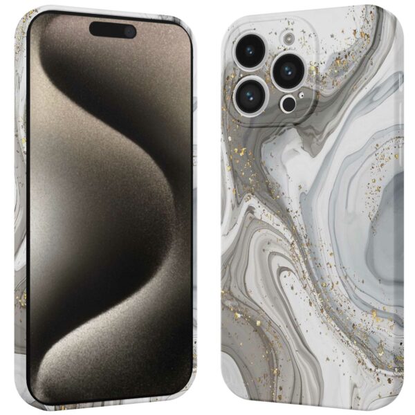 zilver marmer opdruk_iPhone 15 Pro Max telefoonhoesje met volledige rondom bedrukking (3)