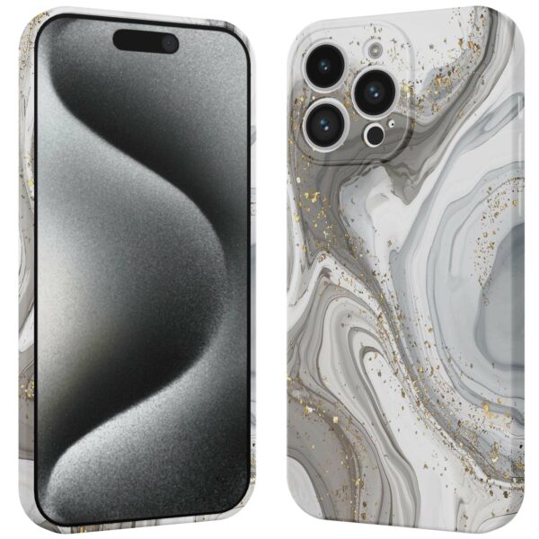 zilver marmer opdruk_iPhone 15 Pro telefoonhoesje met volledige rondom bedrukking (3)