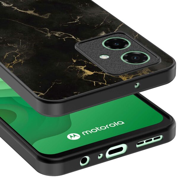 zwart marmer opdruk_Motorola Moto G54 telefoonhoesje (3)