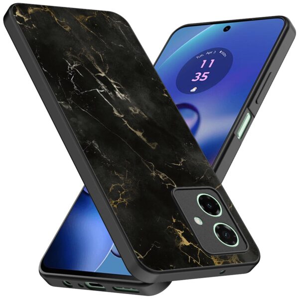 zwart marmer opdruk_Motorola Moto G55 telefoonhoesje (2)