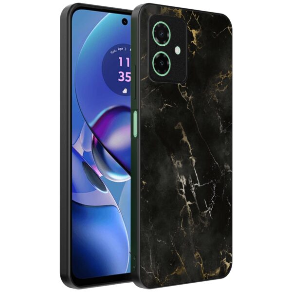 zwart marmer opdruk_Motorola Moto G64 telefoonhoesje (1)
