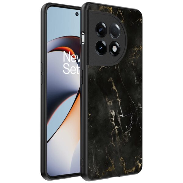 zwart marmer opdruk_OnePlus 11R Telefoonhoesje (1)