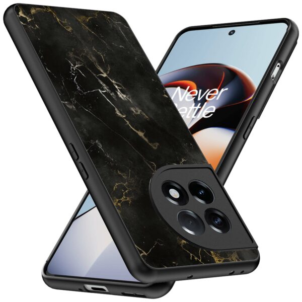 zwart marmer opdruk_OnePlus 11R Telefoonhoesje (2)