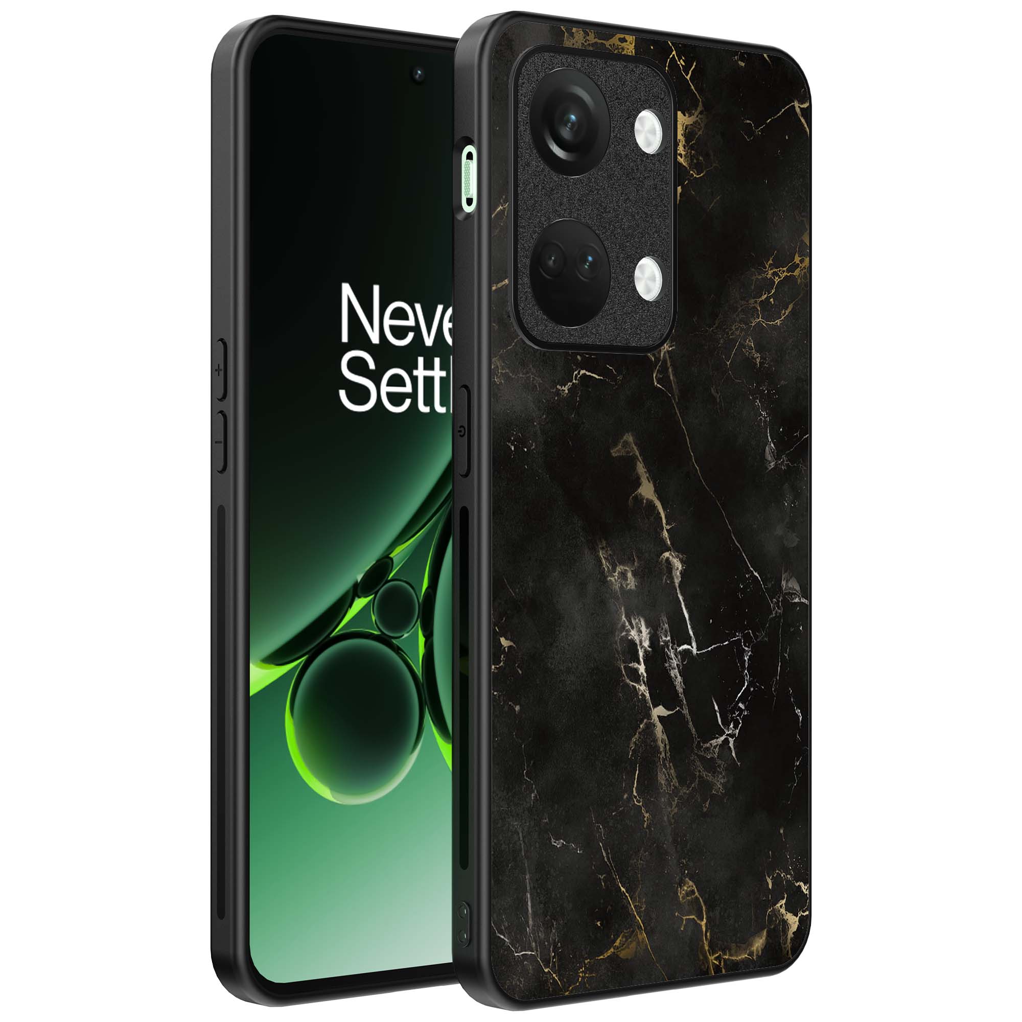 zwart marmer opdruk_OnePlus Nord 3 Telefoonhoesje (1)