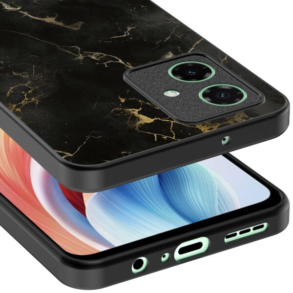 zwart marmer opdruk_Oppo A59 telefoonhoesje (3)