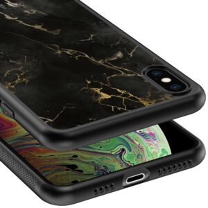 zwart marmer opdruk_iPhone X-Xs telefoonhoesje (3)