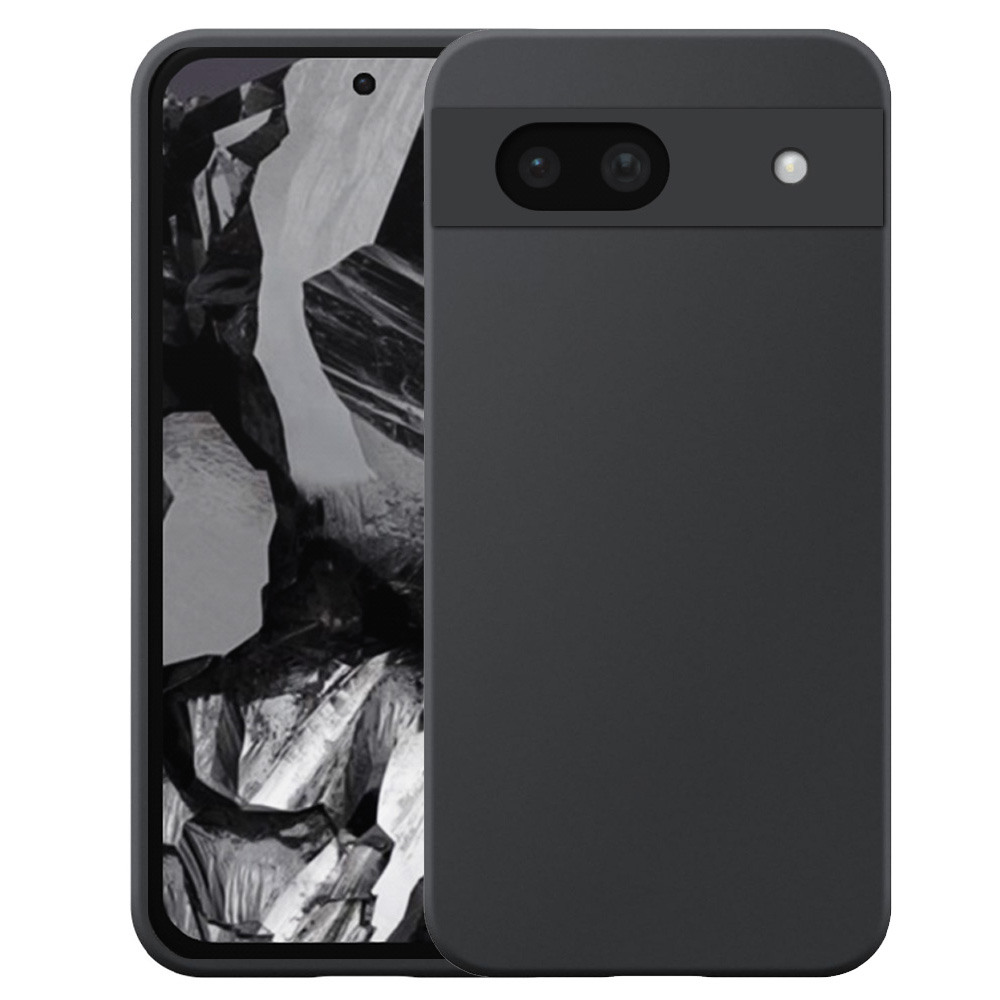 Google PIxel 8A telefoonhoesje siliconen zwart