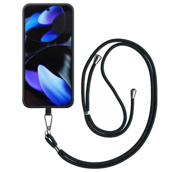 Google PIxel 9-9 Pro telefoonhoesje siliconen zwart (1)_met afneembaar koord