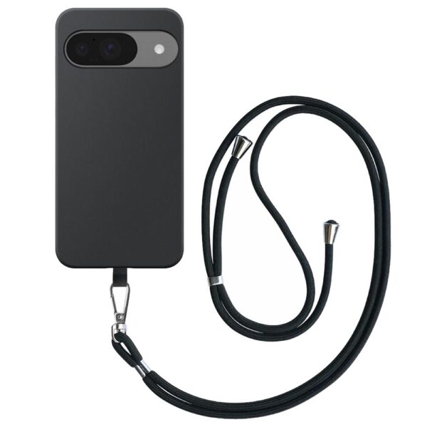 Google PIxel 9-9 Pro telefoonhoesje siliconen zwart (2)_met afneembaar koord