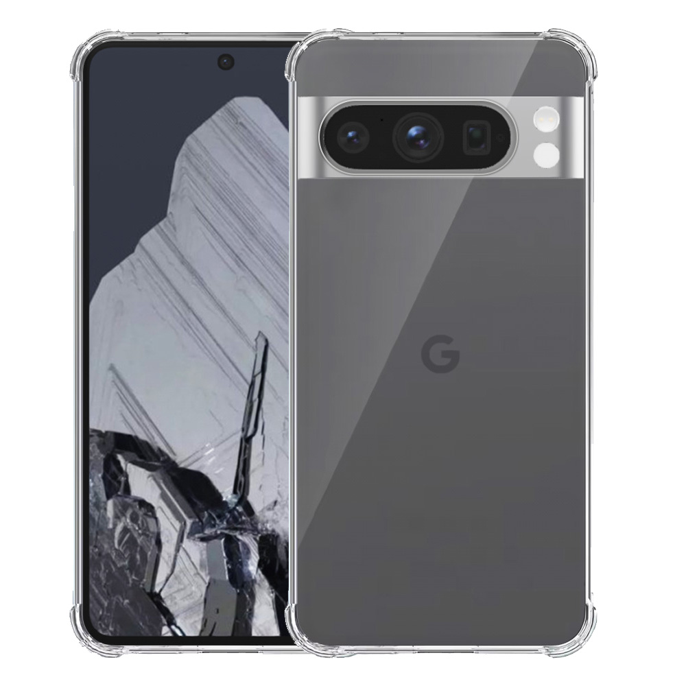 Google Pixel 8 Pro transparant hoesje met stootrand