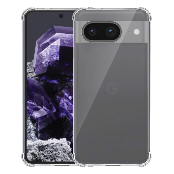 Google Pixel 8 transparant hoesje met stootrand
