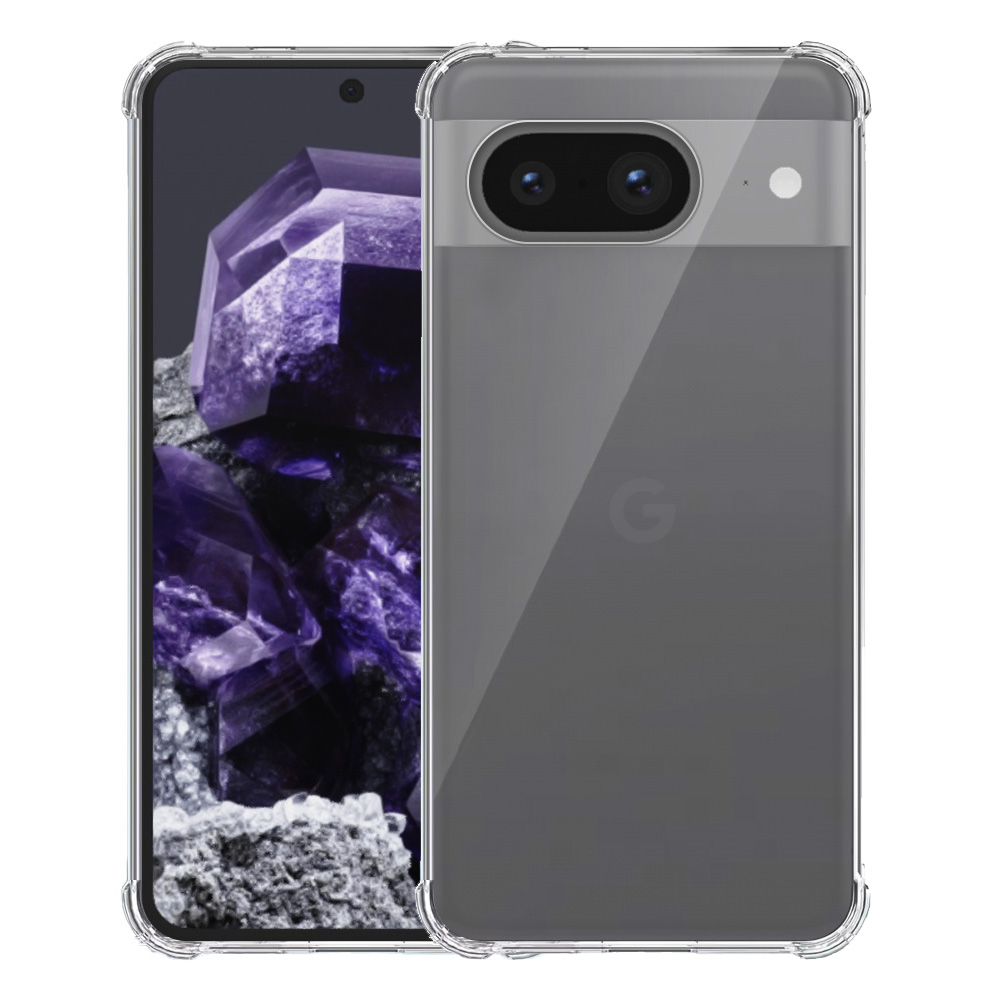 Google Pixel 8 transparant hoesje met stootrand