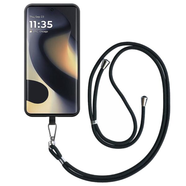 Motorola Edge 2024 telefoonhoesje siliconen zwart (1)_met afneembaar koord