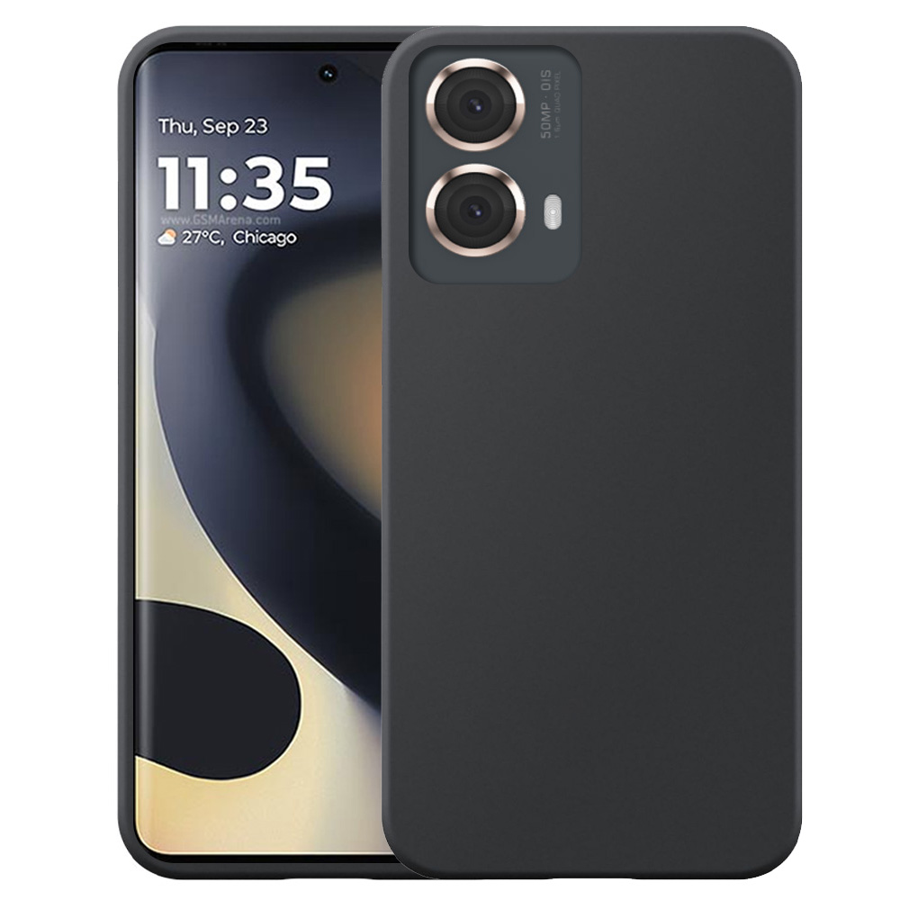 Motorola Edge 2024 telefoonhoesje siliconen zwart
