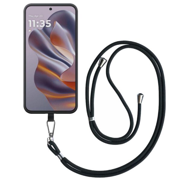 Motorola Edge 50 Neo telefoonhoesje siliconen zwart (1)_met afneembaar koord