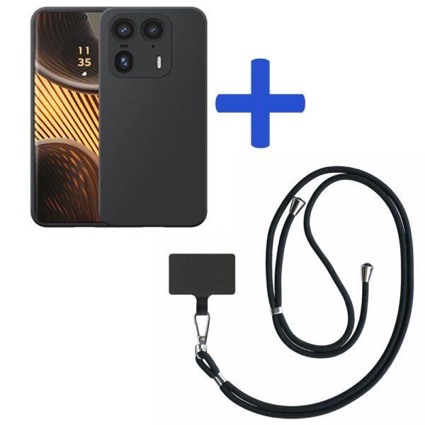 Motorola Edge 50 Ultra-X50 Ultra telefoonhoesje siliconen zwart_met zwart afneembaar koord (2)