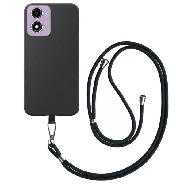 Motorola Moto E14-G04-G24 telefoonhoesje siliconen zwart (2)_met afneembaar koord