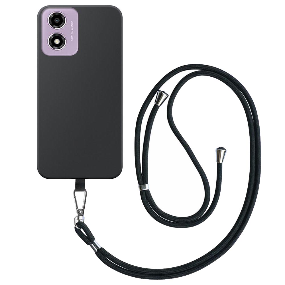 Motorola Moto E14-G04-G24 telefoonhoesje siliconen zwart (2)_met afneembaar koord