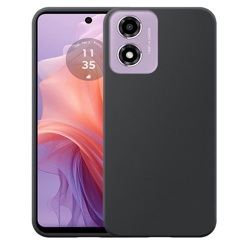 Motorola Moto E14-G04-G24 telefoonhoesje siliconen zwart