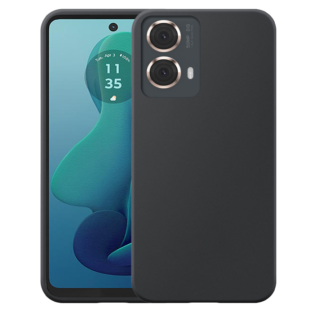 Motorola Moto G 2024 telefoonhoesje siliconen zwart