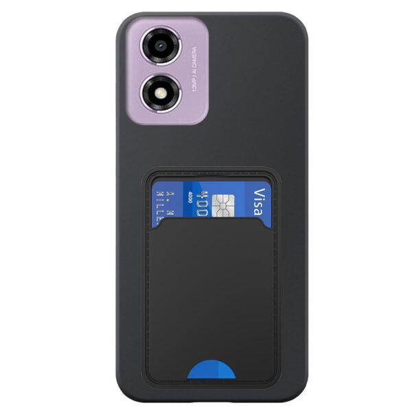 Motorola Moto G Play 2024 telefoonhoesje siliconen zwart (2)_met pasjeshouder zwart TPU (2)